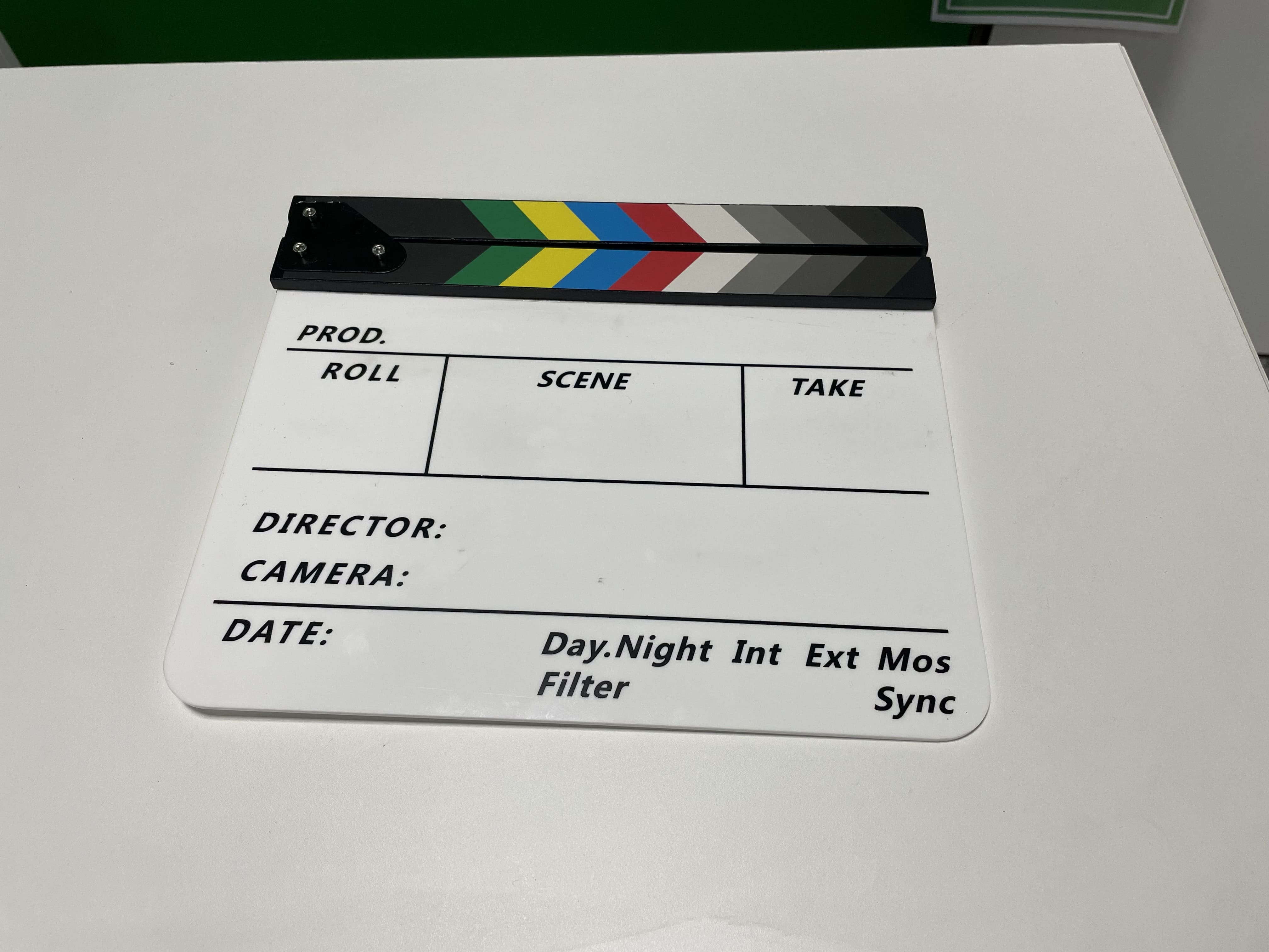 Clapboard effaçable